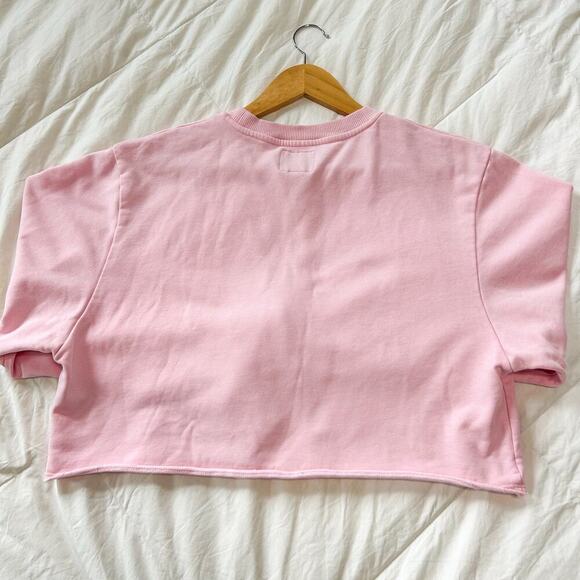 Vici AllFenix Barbie Pink Cropped Sweatshirt Women’s Small Long Sleeve Pullover - Picture 7 of 9